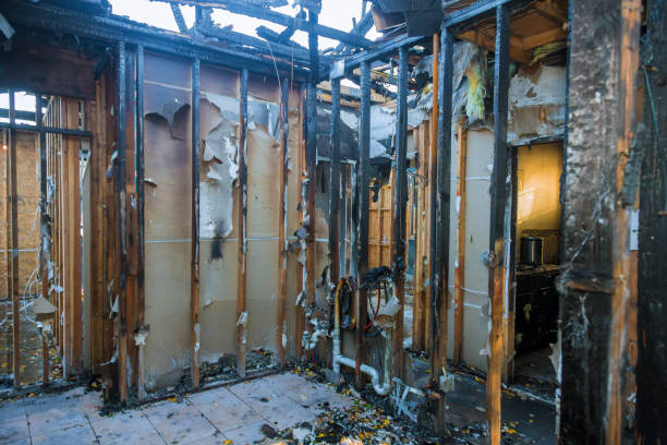 Professional Fire Damage Restoration technician working in Maggie Valley, NC